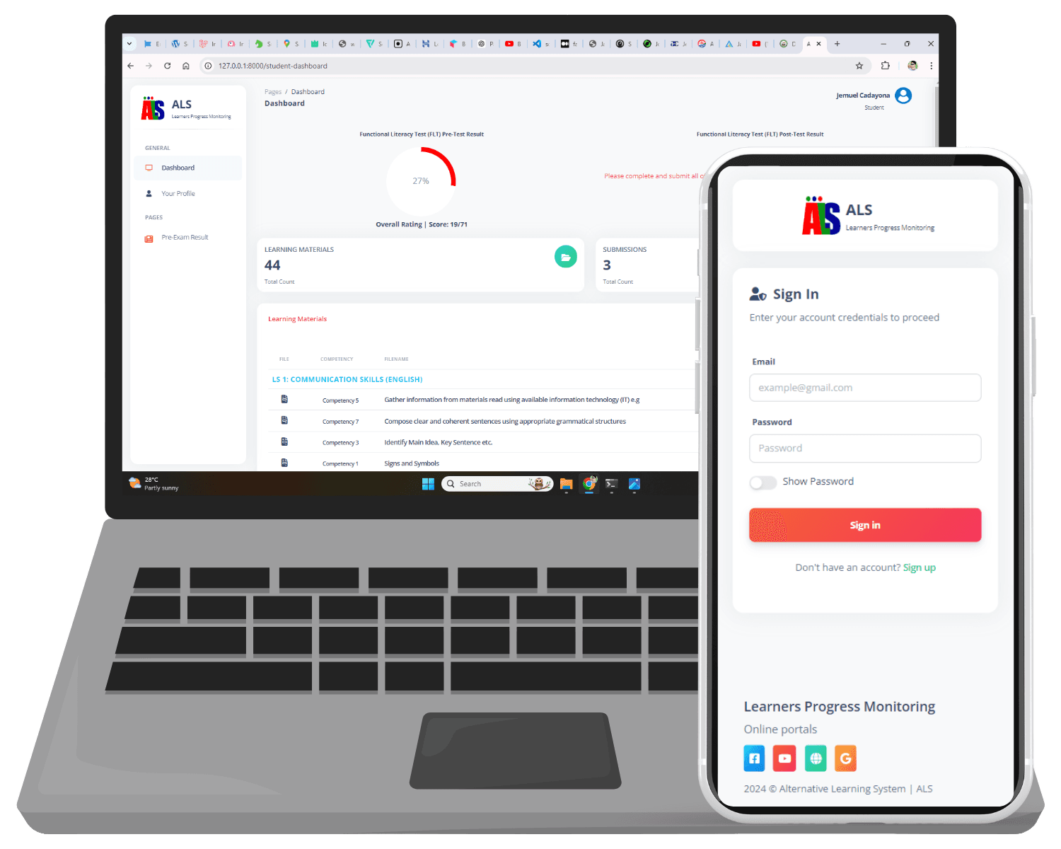 ALS - Learners Progress Monitoring